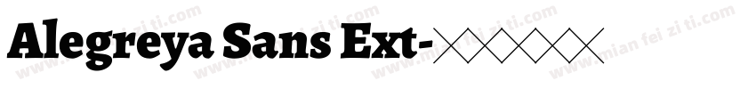 Alegreya Sans Ext字体转换